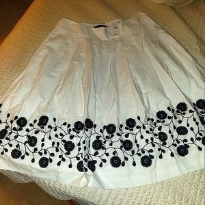 Talbots Appliqued Georgette Summer Skirt 8P
